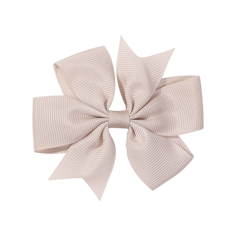 Wholesale 10pcs DIY Handmade Baby Dovetail V Ribbed Ribbon Bow Hairpin